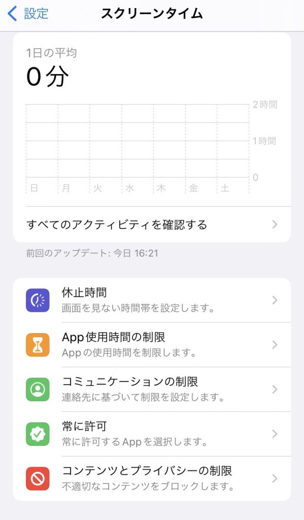 スクリーンタイム