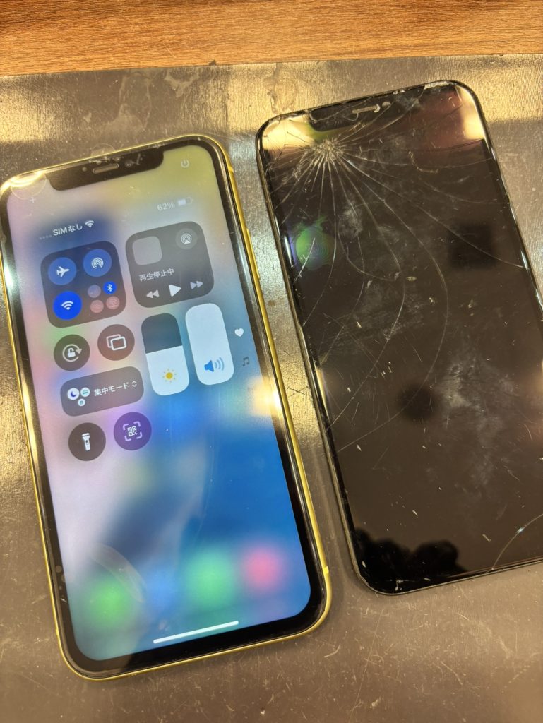 画面交換修理後