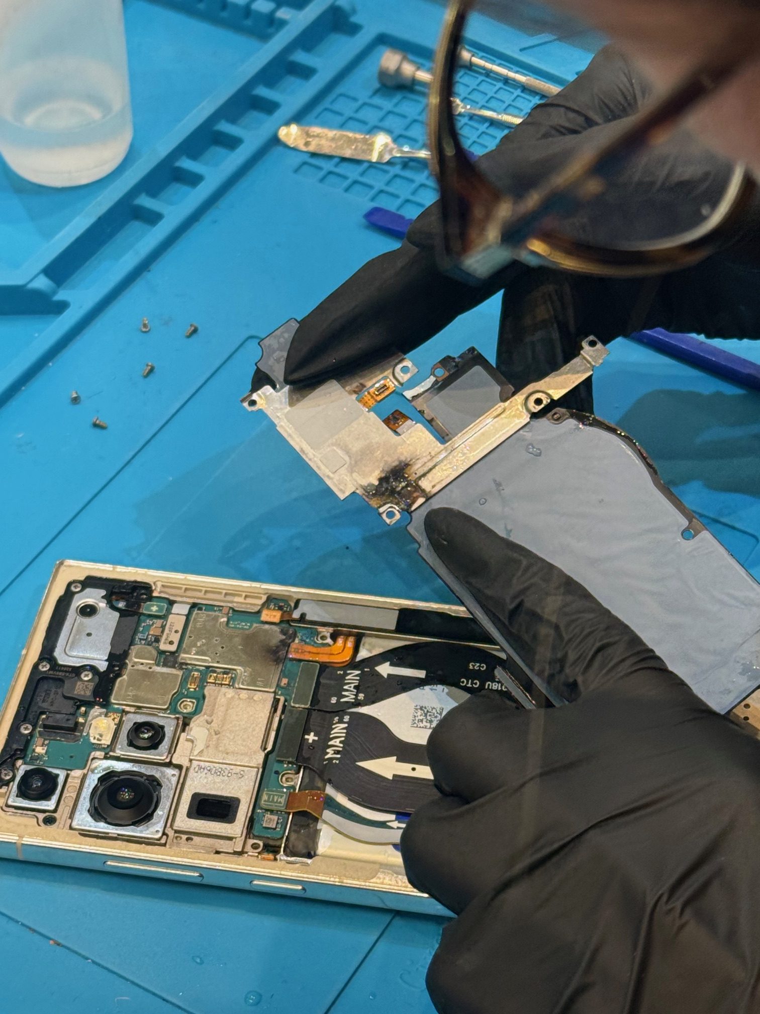 Galaxy S23 Ultra　水没復旧調査