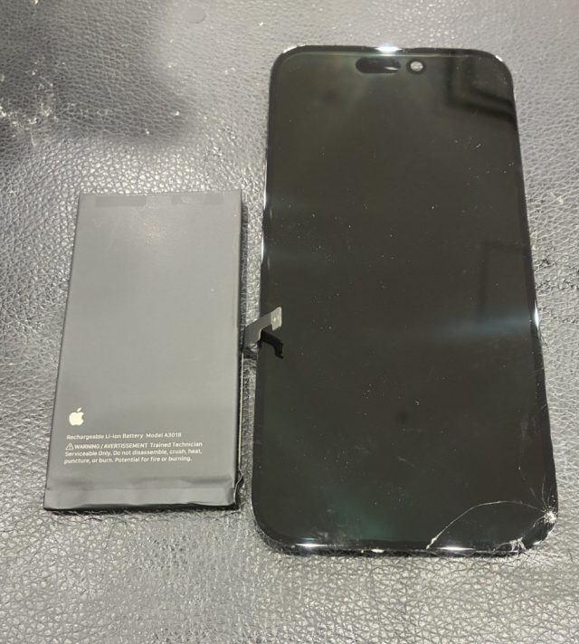 iPhone15　即日修理　データそのまま　バッテリー交換修理　画面交換修理