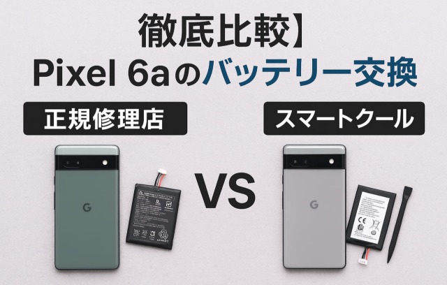 【徹底比較】Googlepixel6aのバッテリー交換は正規店とスマートクールどっちがお得?